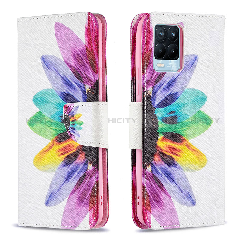 Custodia Portafoglio In Pelle Fantasia Modello Cover con Supporto B01F per Realme 8 4G