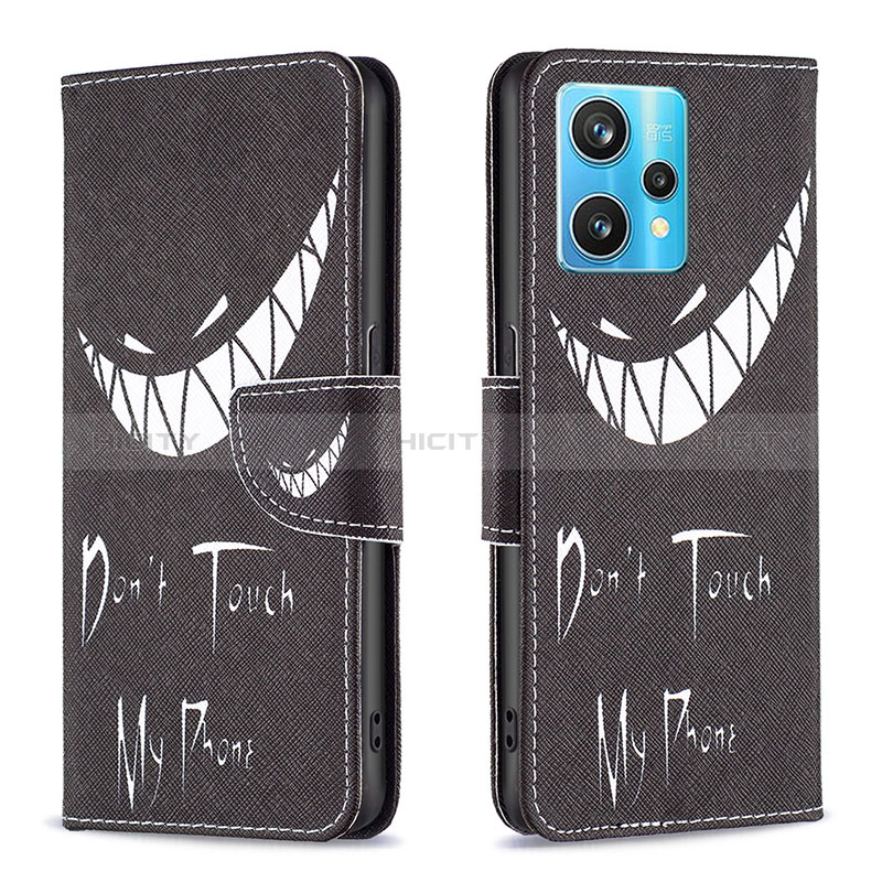 Custodia Portafoglio In Pelle Fantasia Modello Cover con Supporto B01F per Realme 9 4G