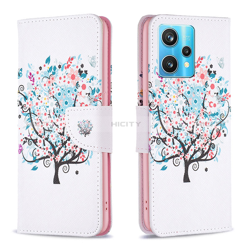 Custodia Portafoglio In Pelle Fantasia Modello Cover con Supporto B01F per Realme 9 4G