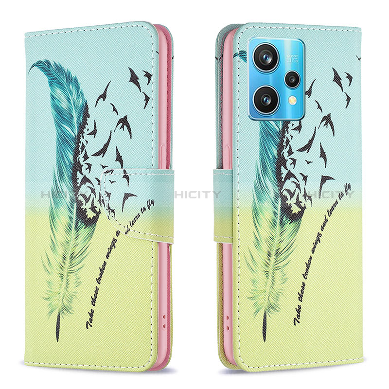 Custodia Portafoglio In Pelle Fantasia Modello Cover con Supporto B01F per Realme 9 4G