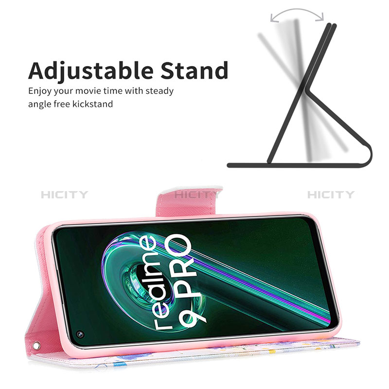 Custodia Portafoglio In Pelle Fantasia Modello Cover con Supporto B01F per Realme 9 Pro 5G