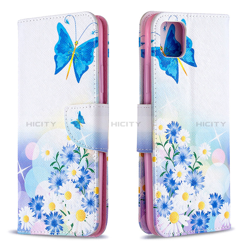 Custodia Portafoglio In Pelle Fantasia Modello Cover con Supporto B01F per Realme C11 (2021) Blu