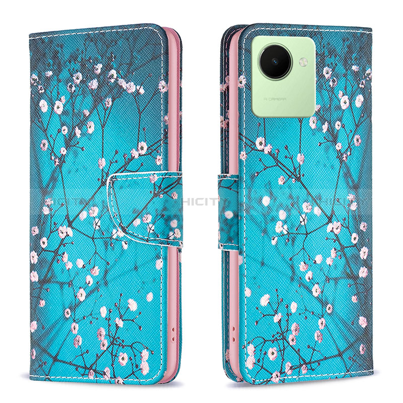 Custodia Portafoglio In Pelle Fantasia Modello Cover con Supporto B01F per Realme C30