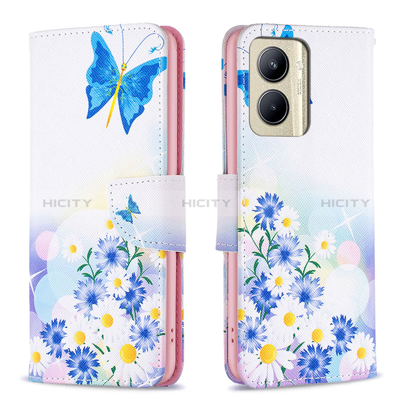 Custodia Portafoglio In Pelle Fantasia Modello Cover con Supporto B01F per Realme C33 (2023)