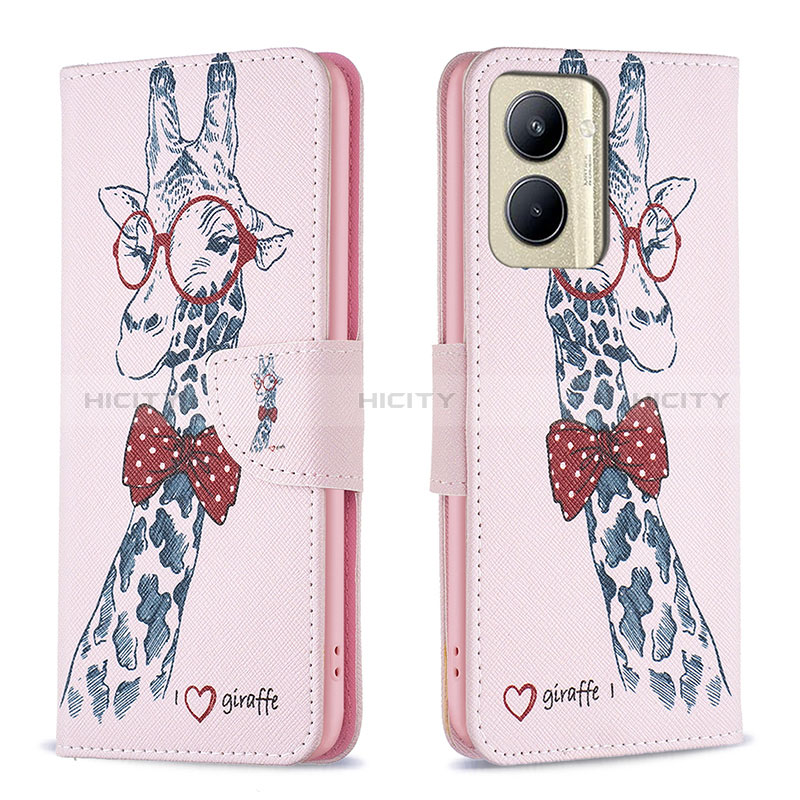 Custodia Portafoglio In Pelle Fantasia Modello Cover con Supporto B01F per Realme C33 (2023)