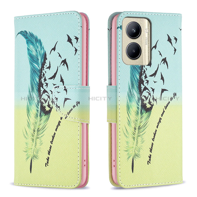 Custodia Portafoglio In Pelle Fantasia Modello Cover con Supporto B01F per Realme C33 (2023)