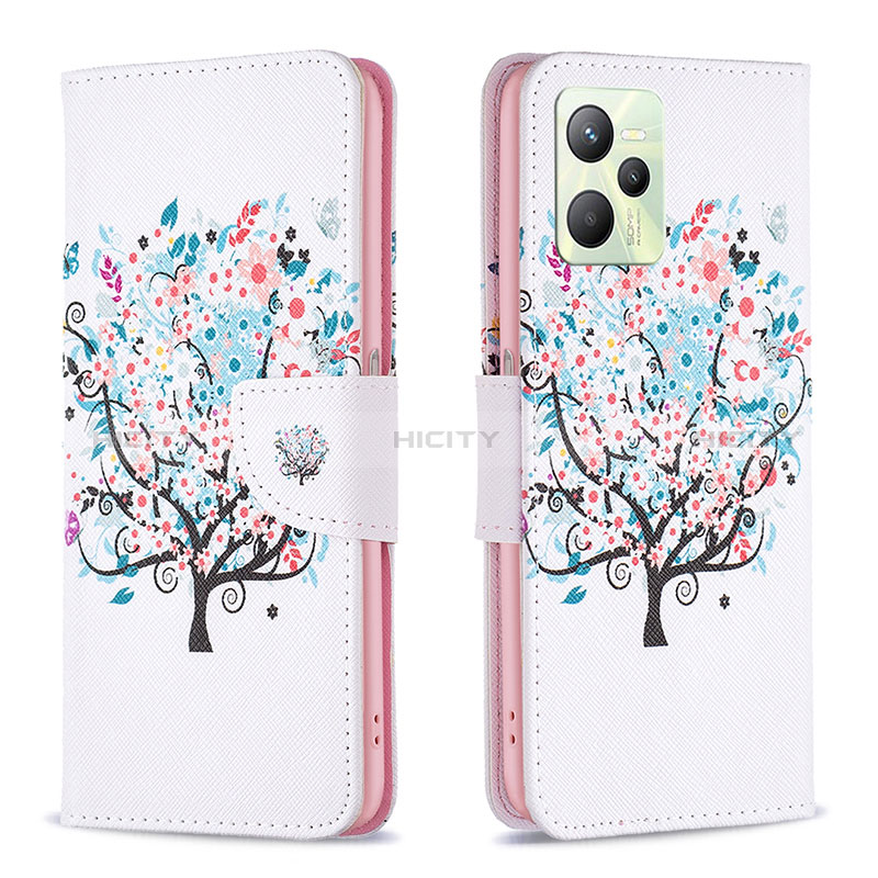 Custodia Portafoglio In Pelle Fantasia Modello Cover con Supporto B01F per Realme C35