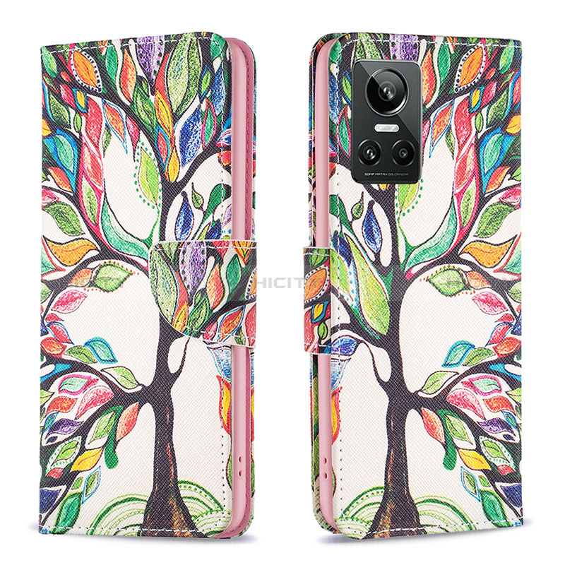 Custodia Portafoglio In Pelle Fantasia Modello Cover con Supporto B01F per Realme GT Neo3 5G