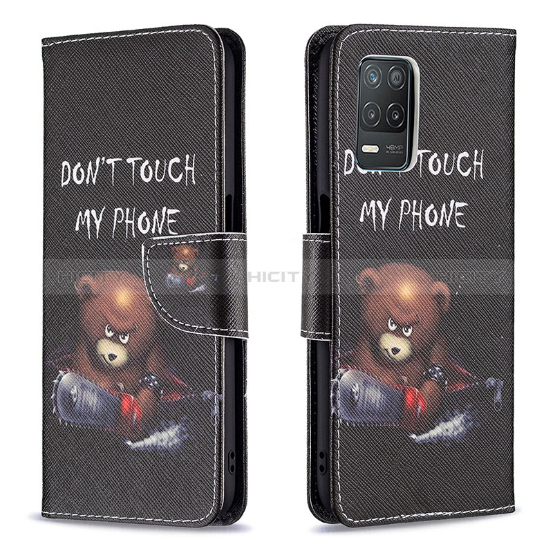 Custodia Portafoglio In Pelle Fantasia Modello Cover con Supporto B01F per Realme Narzo 30 5G