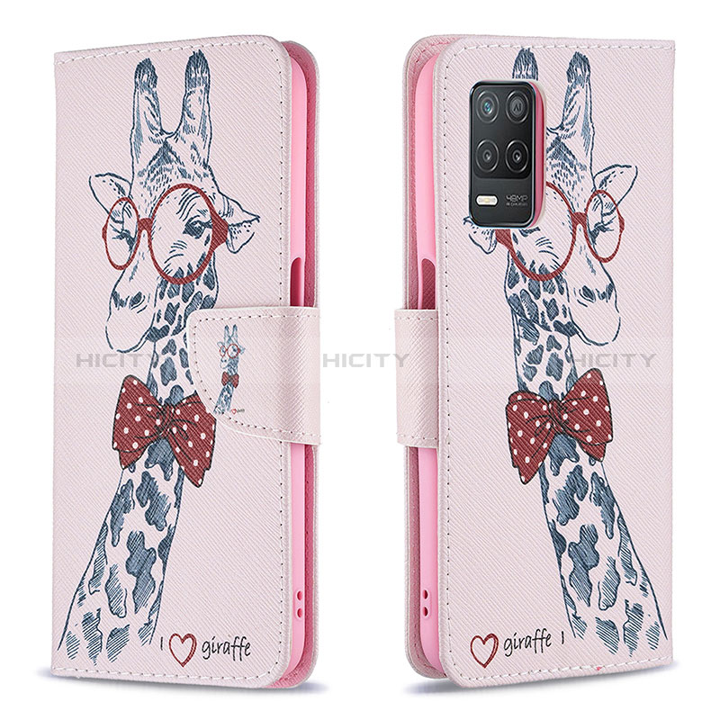 Custodia Portafoglio In Pelle Fantasia Modello Cover con Supporto B01F per Realme Narzo 30 5G