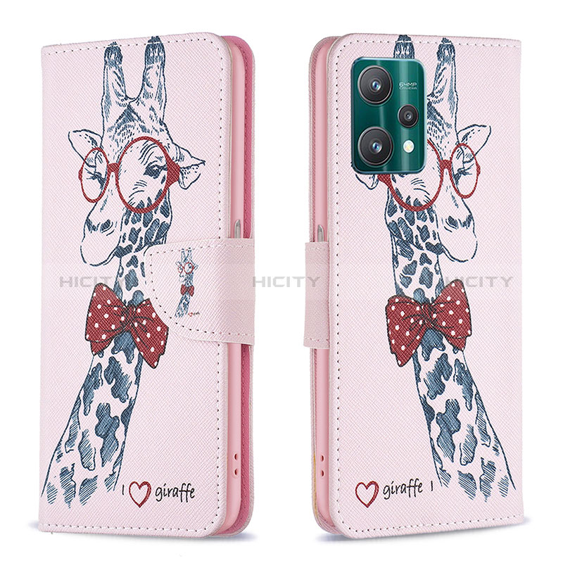 Custodia Portafoglio In Pelle Fantasia Modello Cover con Supporto B01F per Realme Q5 5G