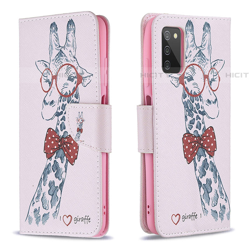 Custodia Portafoglio In Pelle Fantasia Modello Cover con Supporto B01F per Samsung Galaxy A03s