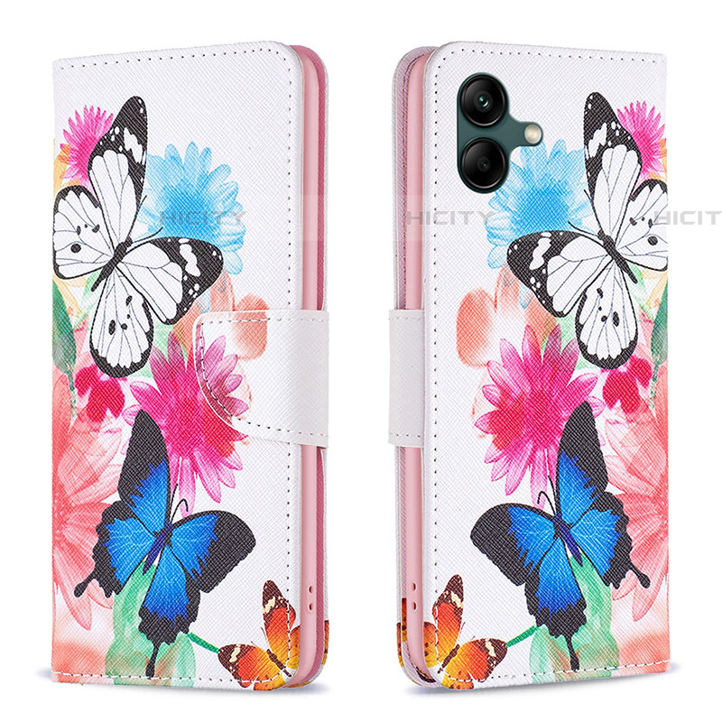 Custodia Portafoglio In Pelle Fantasia Modello Cover con Supporto B01F per Samsung Galaxy A04E