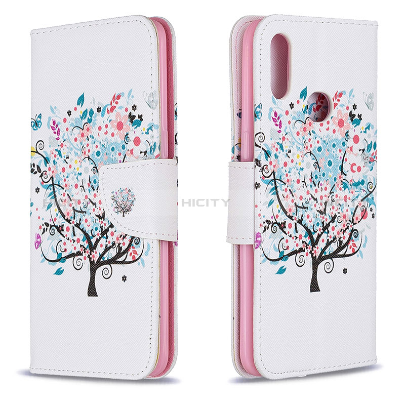 Custodia Portafoglio In Pelle Fantasia Modello Cover con Supporto B01F per Samsung Galaxy A10s Bianco