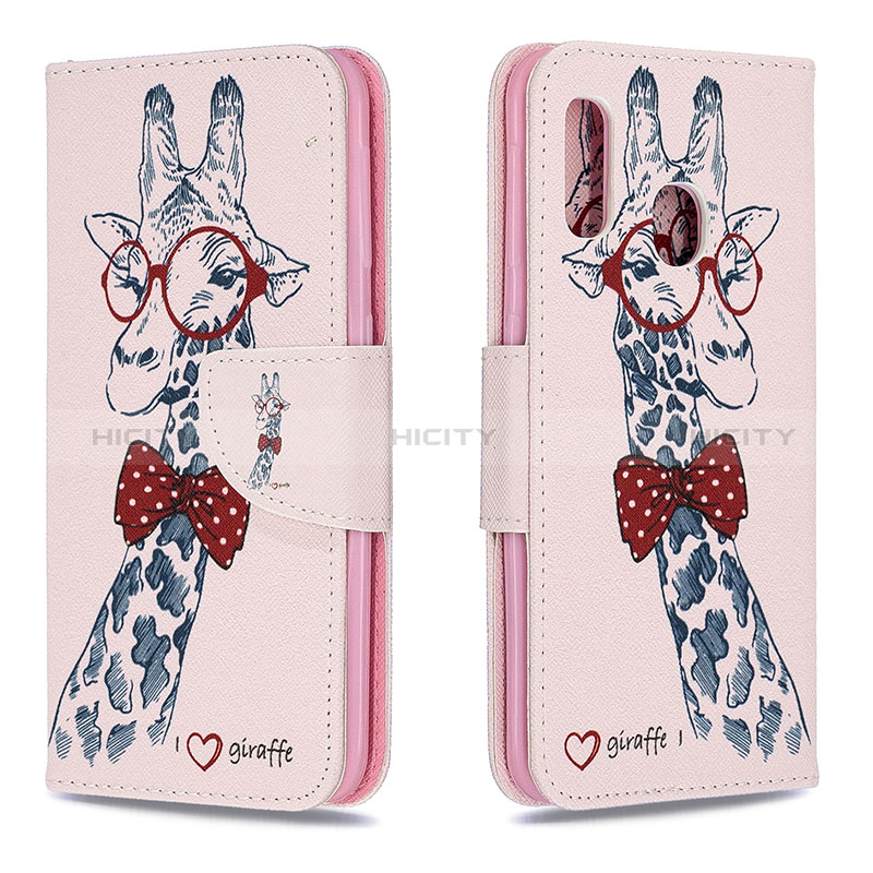 Custodia Portafoglio In Pelle Fantasia Modello Cover con Supporto B01F per Samsung Galaxy A20e