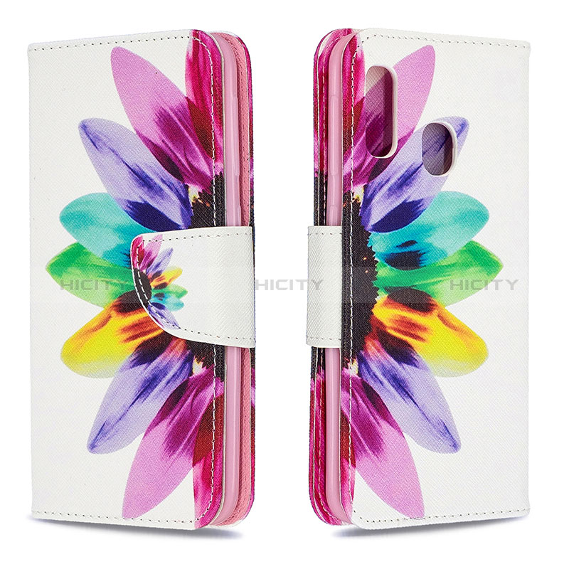 Custodia Portafoglio In Pelle Fantasia Modello Cover con Supporto B01F per Samsung Galaxy A20e