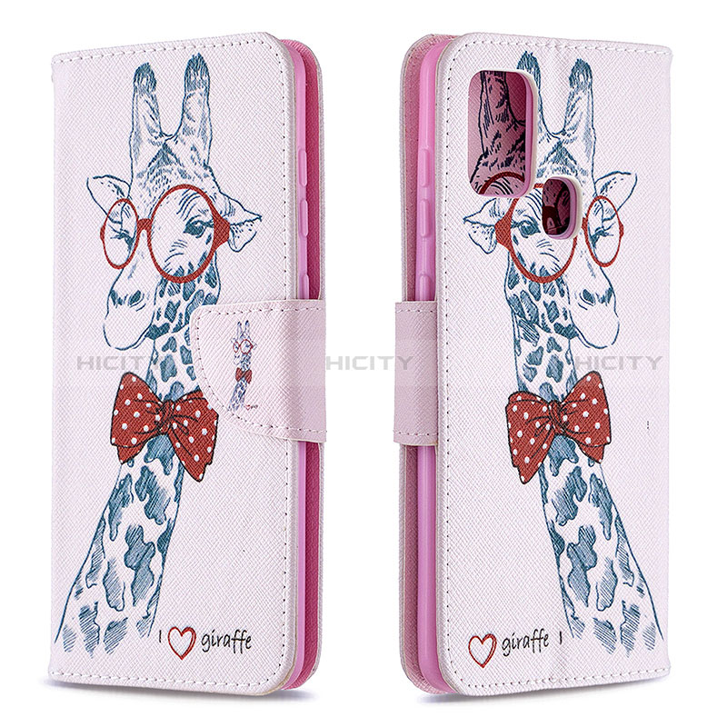 Custodia Portafoglio In Pelle Fantasia Modello Cover con Supporto B01F per Samsung Galaxy A21s