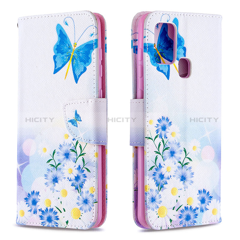 Custodia Portafoglio In Pelle Fantasia Modello Cover con Supporto B01F per Samsung Galaxy A21s