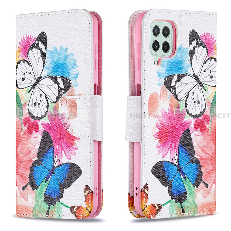 Custodia Portafoglio In Pelle Fantasia Modello Cover con Supporto B01F per Samsung Galaxy A22 4G Colorato