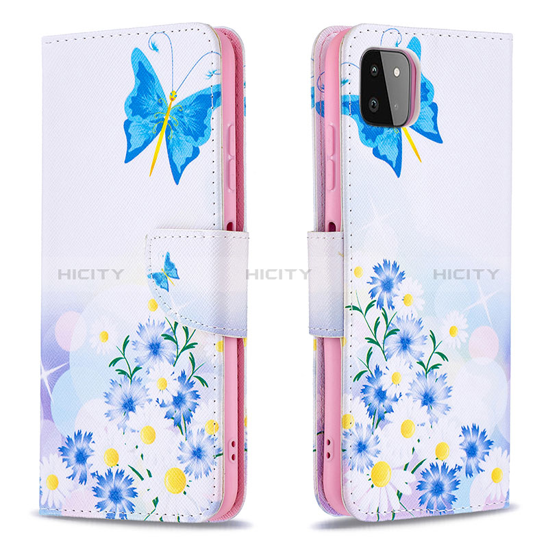 Custodia Portafoglio In Pelle Fantasia Modello Cover con Supporto B01F per Samsung Galaxy A22s 5G