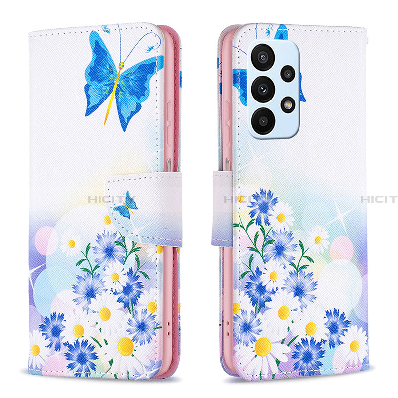 Custodia Portafoglio In Pelle Fantasia Modello Cover con Supporto B01F per Samsung Galaxy A23 4G