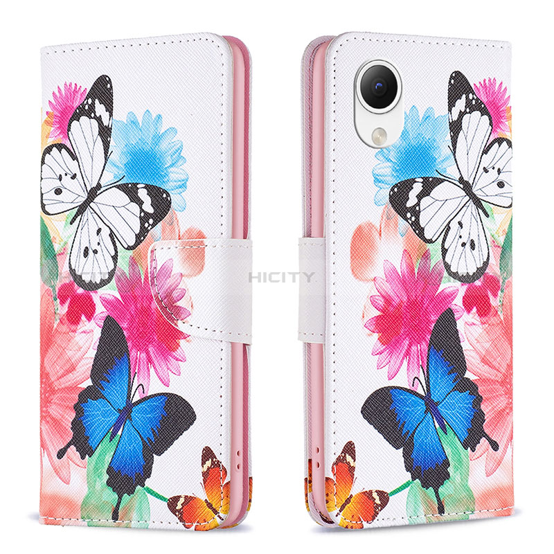 Custodia Portafoglio In Pelle Fantasia Modello Cover con Supporto B01F per Samsung Galaxy A23e 5G Colorato