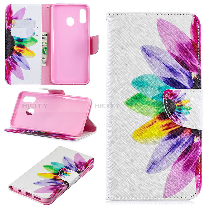 Custodia Portafoglio In Pelle Fantasia Modello Cover con Supporto B01F per Samsung Galaxy A30