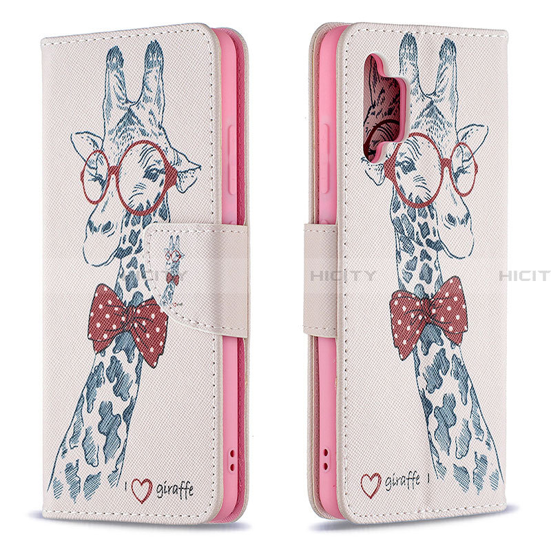 Custodia Portafoglio In Pelle Fantasia Modello Cover con Supporto B01F per Samsung Galaxy A32 4G Rosa