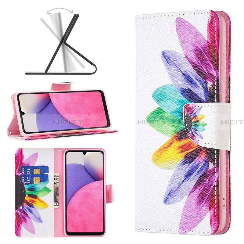 Custodia Portafoglio In Pelle Fantasia Modello Cover con Supporto B01F per Samsung Galaxy A33 5G