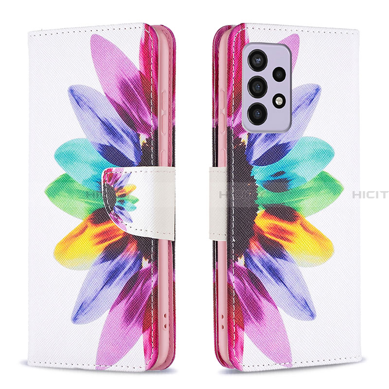 Custodia Portafoglio In Pelle Fantasia Modello Cover con Supporto B01F per Samsung Galaxy A33 5G