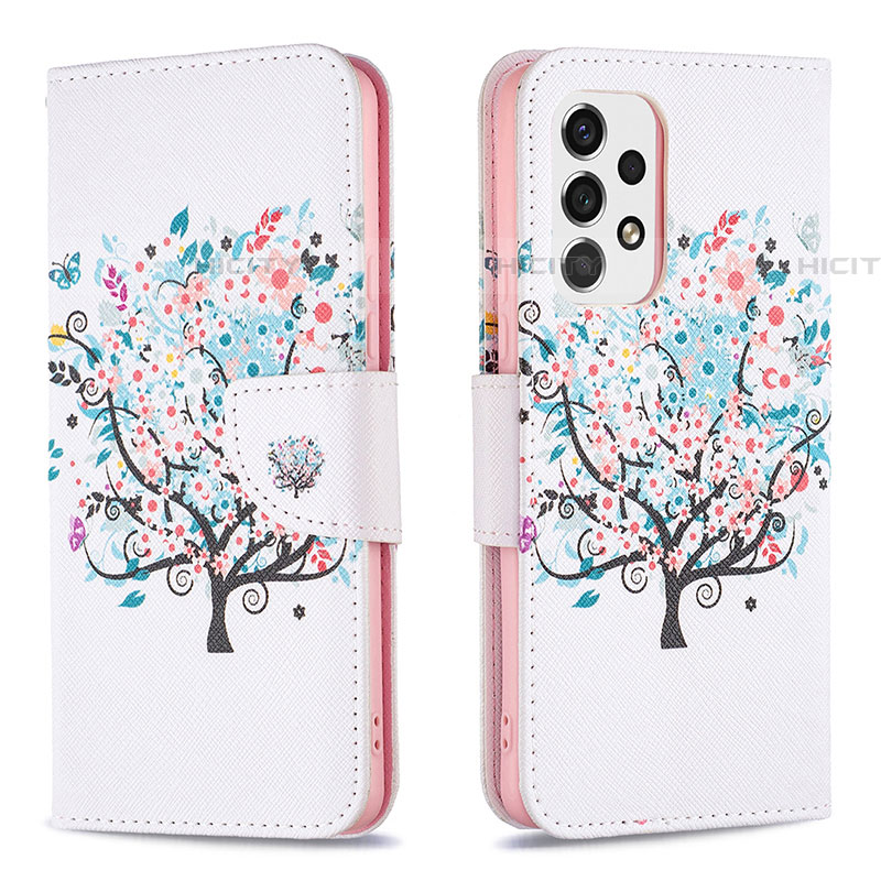 Custodia Portafoglio In Pelle Fantasia Modello Cover con Supporto B01F per Samsung Galaxy A53 5G