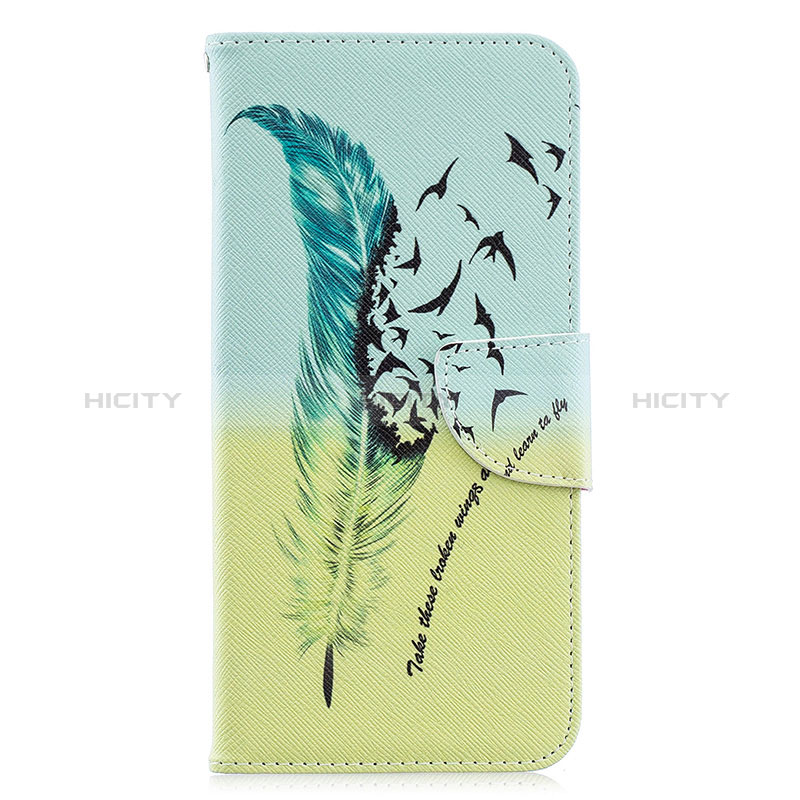 Custodia Portafoglio In Pelle Fantasia Modello Cover con Supporto B01F per Samsung Galaxy A70 Verde Pastello