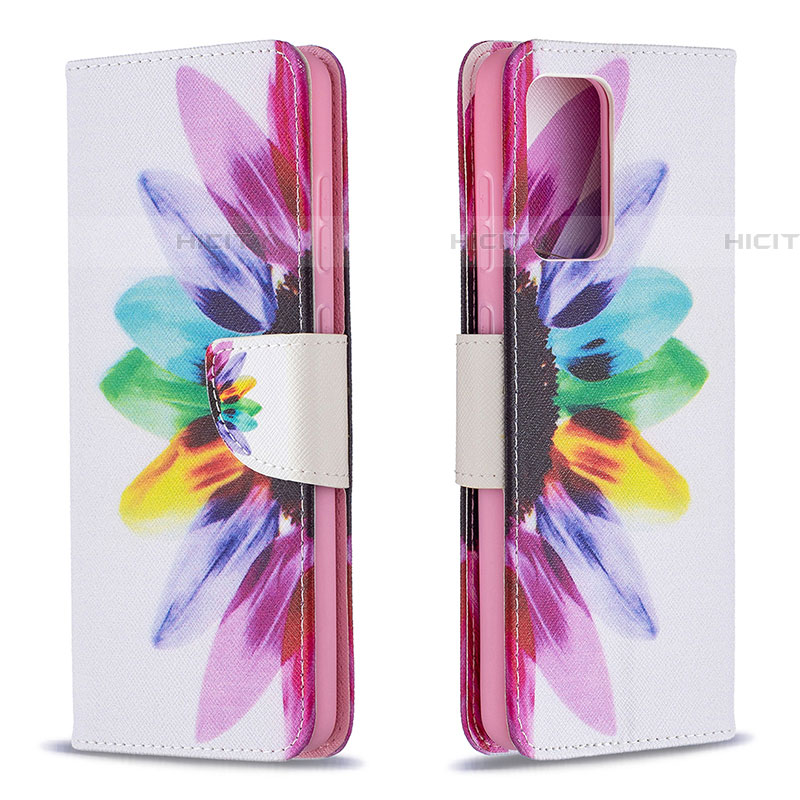 Custodia Portafoglio In Pelle Fantasia Modello Cover con Supporto B01F per Samsung Galaxy A72 5G Multicolore