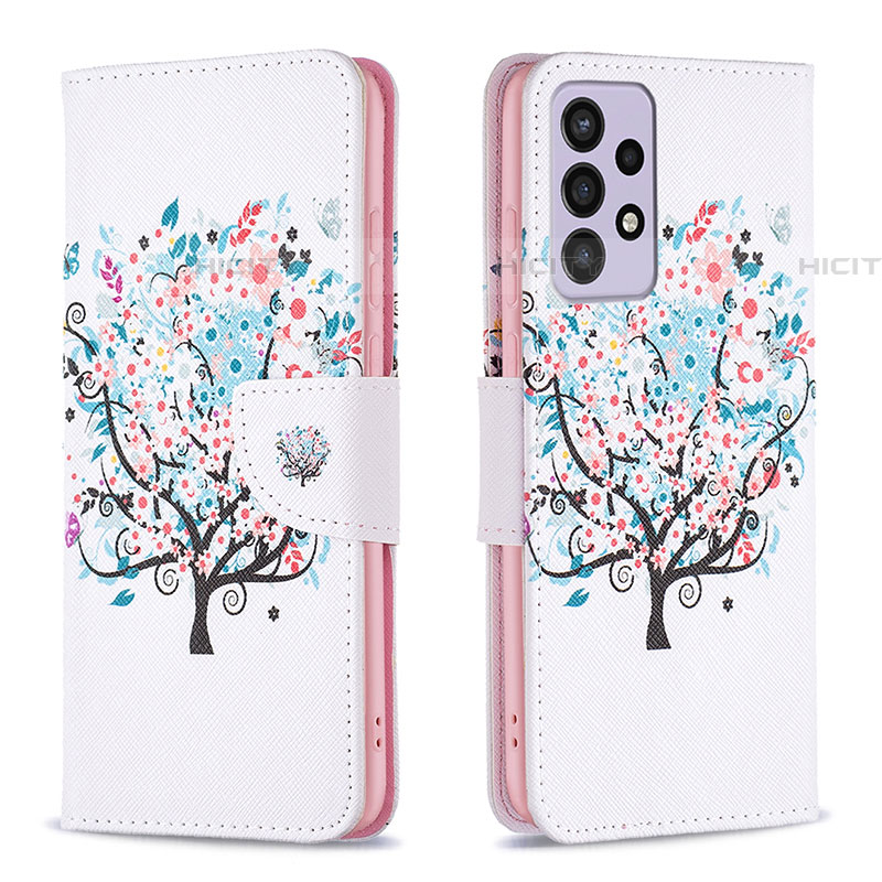 Custodia Portafoglio In Pelle Fantasia Modello Cover con Supporto B01F per Samsung Galaxy A73 5G