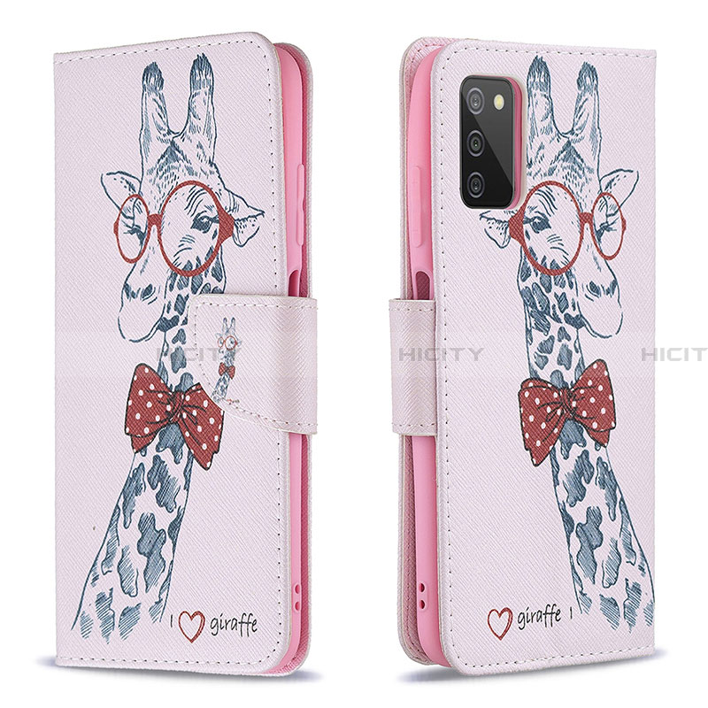 Custodia Portafoglio In Pelle Fantasia Modello Cover con Supporto B01F per Samsung Galaxy F02S SM-E025F