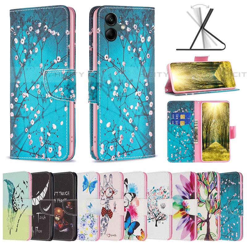 Custodia Portafoglio In Pelle Fantasia Modello Cover con Supporto B01F per Samsung Galaxy F04