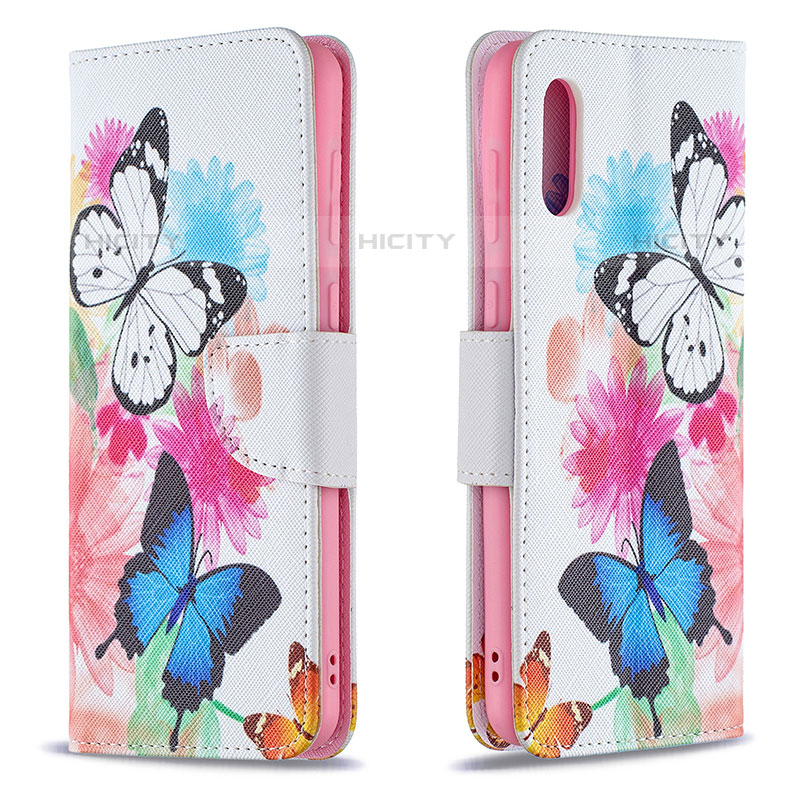 Custodia Portafoglio In Pelle Fantasia Modello Cover con Supporto B01F per Samsung Galaxy M02