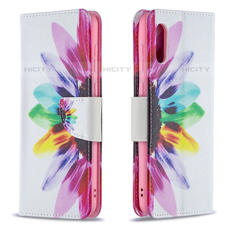 Custodia Portafoglio In Pelle Fantasia Modello Cover con Supporto B01F per Samsung Galaxy M02