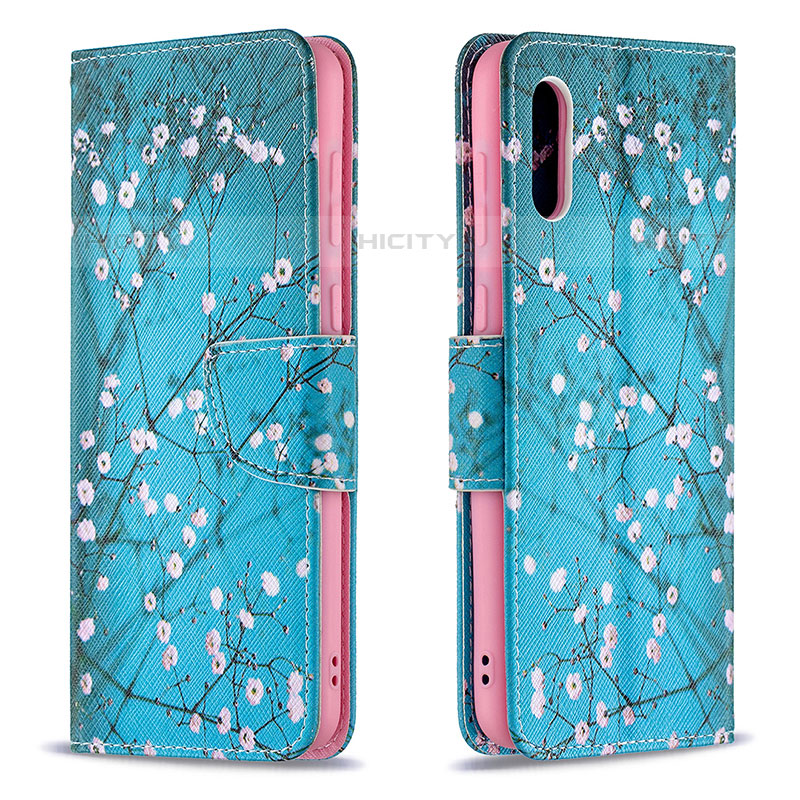 Custodia Portafoglio In Pelle Fantasia Modello Cover con Supporto B01F per Samsung Galaxy M02