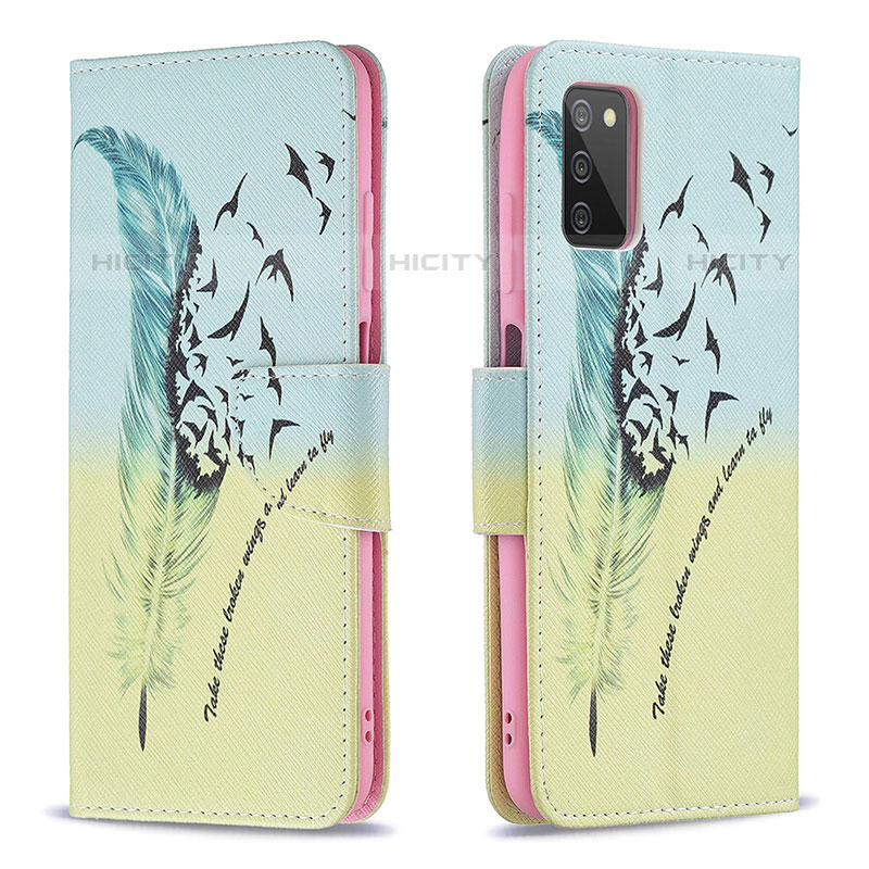 Custodia Portafoglio In Pelle Fantasia Modello Cover con Supporto B01F per Samsung Galaxy M02s