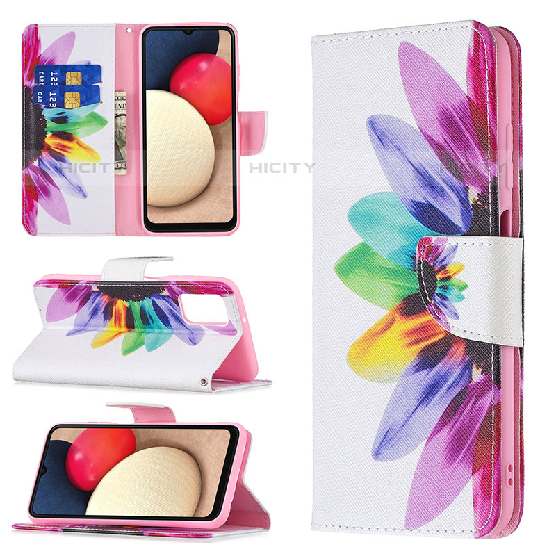 Custodia Portafoglio In Pelle Fantasia Modello Cover con Supporto B01F per Samsung Galaxy M02s