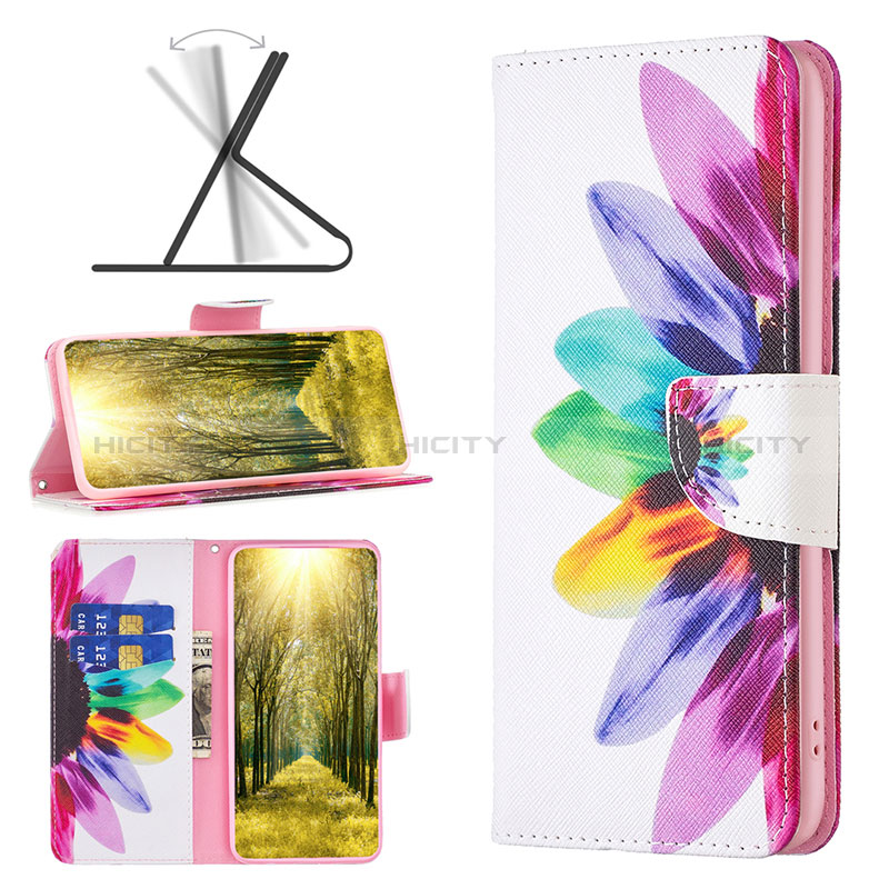 Custodia Portafoglio In Pelle Fantasia Modello Cover con Supporto B01F per Samsung Galaxy M04