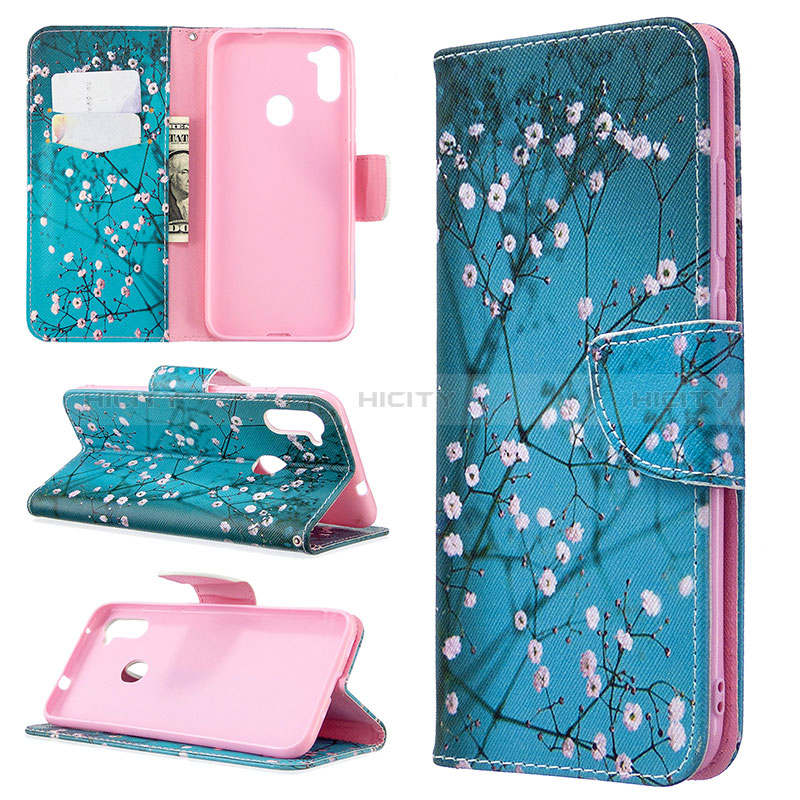 Custodia Portafoglio In Pelle Fantasia Modello Cover con Supporto B01F per Samsung Galaxy M11