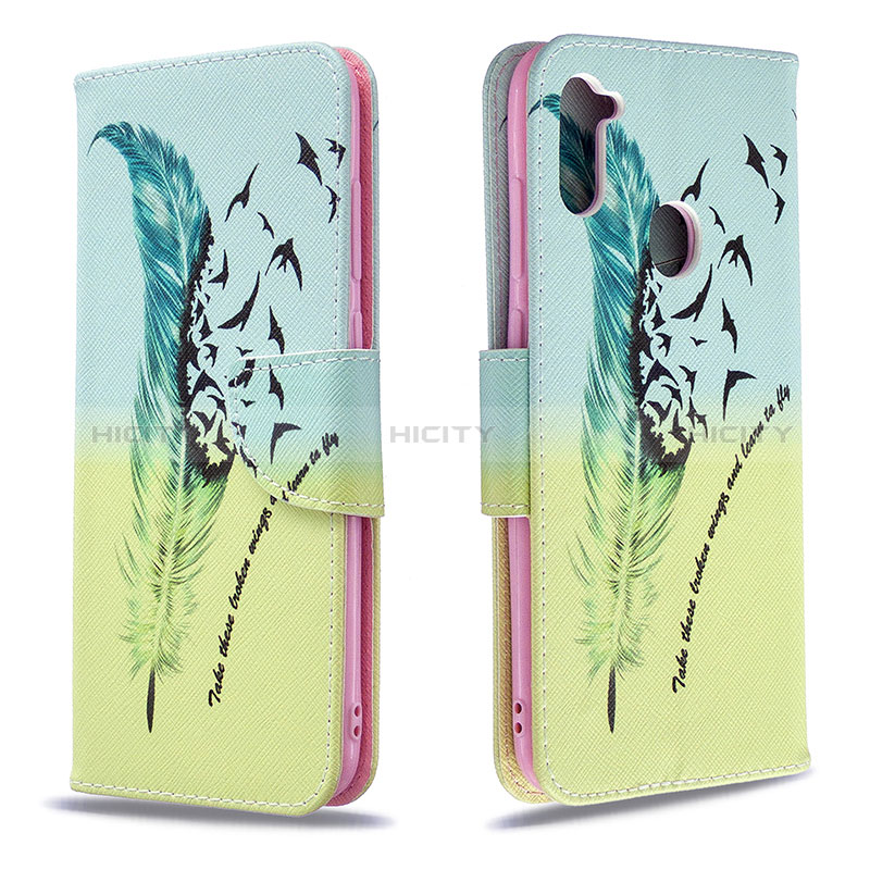 Custodia Portafoglio In Pelle Fantasia Modello Cover con Supporto B01F per Samsung Galaxy M11