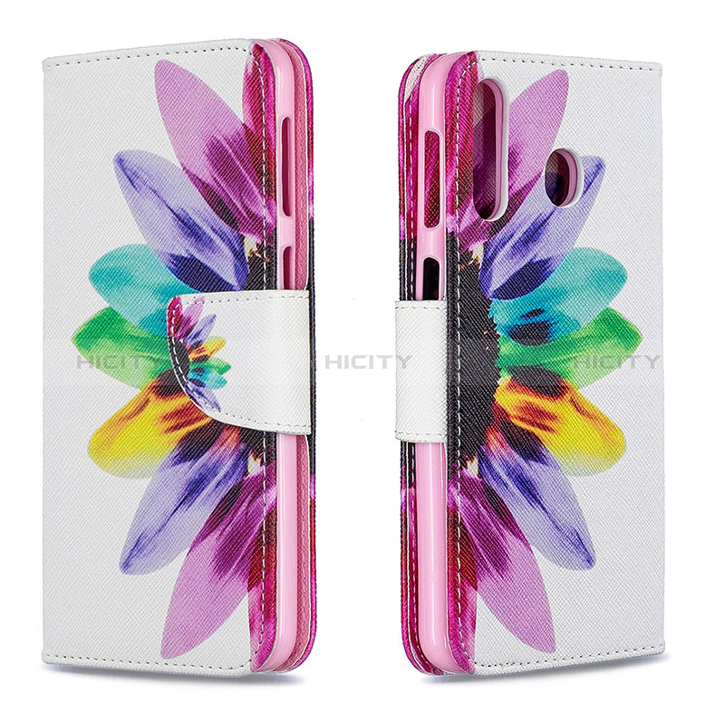 Custodia Portafoglio In Pelle Fantasia Modello Cover con Supporto B01F per Samsung Galaxy M30