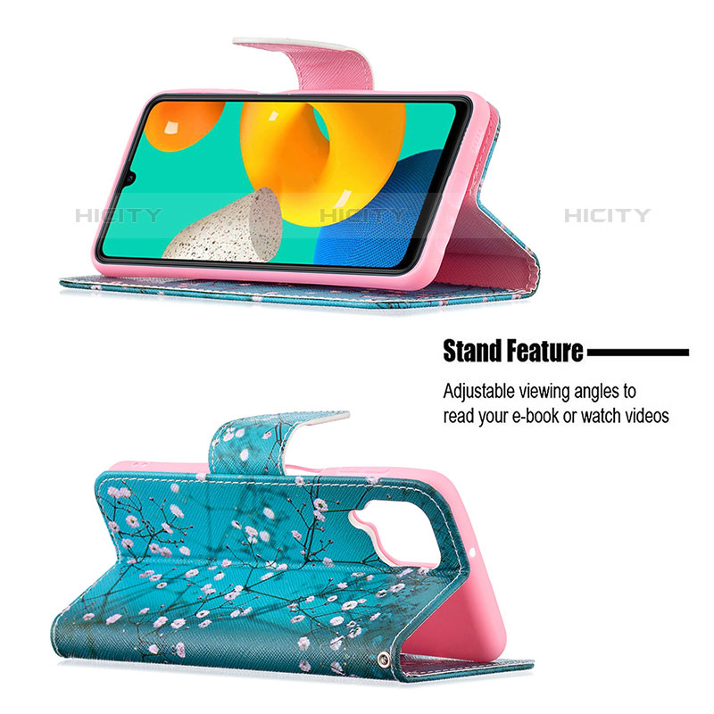 Custodia Portafoglio In Pelle Fantasia Modello Cover con Supporto B01F per Samsung Galaxy M32 4G