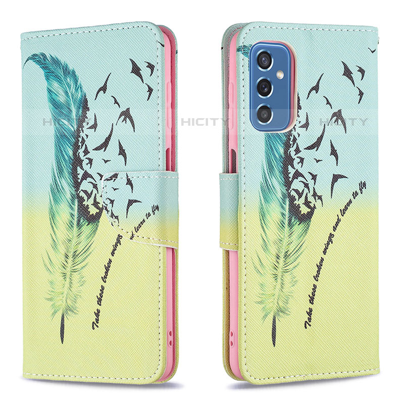 Custodia Portafoglio In Pelle Fantasia Modello Cover con Supporto B01F per Samsung Galaxy M52 5G