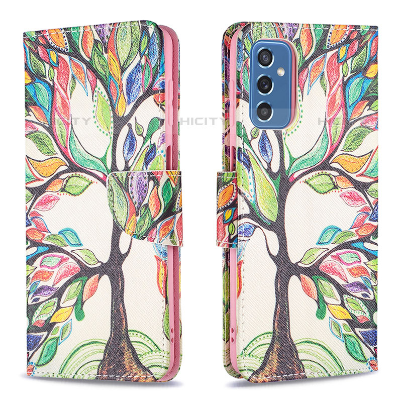 Custodia Portafoglio In Pelle Fantasia Modello Cover con Supporto B01F per Samsung Galaxy M52 5G