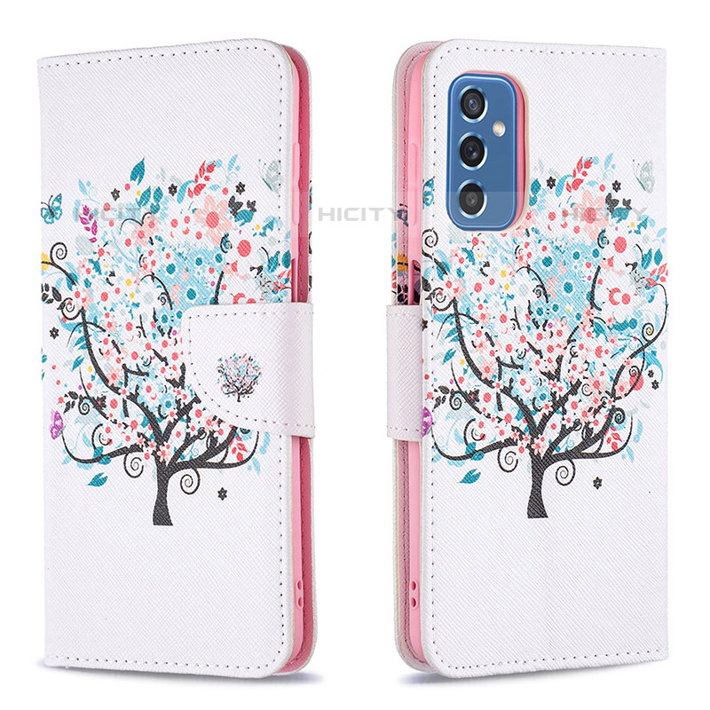 Custodia Portafoglio In Pelle Fantasia Modello Cover con Supporto B01F per Samsung Galaxy M52 5G