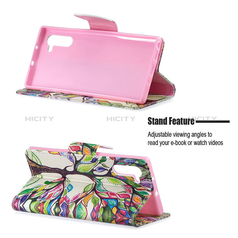 Custodia Portafoglio In Pelle Fantasia Modello Cover con Supporto B01F per Samsung Galaxy Note 10 5G